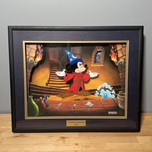 Disney Sorcerer's Apprentice Fantasia Animated Animations Framed Mickey Art